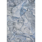 5' X 8' Blue And Ivory Abstract Washable Area Rug With UV Protection - HomeRoots - Flyclothing LLC