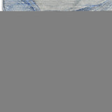 8' Blue And Ivory Abstract Washable Round Rug With UV Protection - HomeRoots - Flyclothing LLC