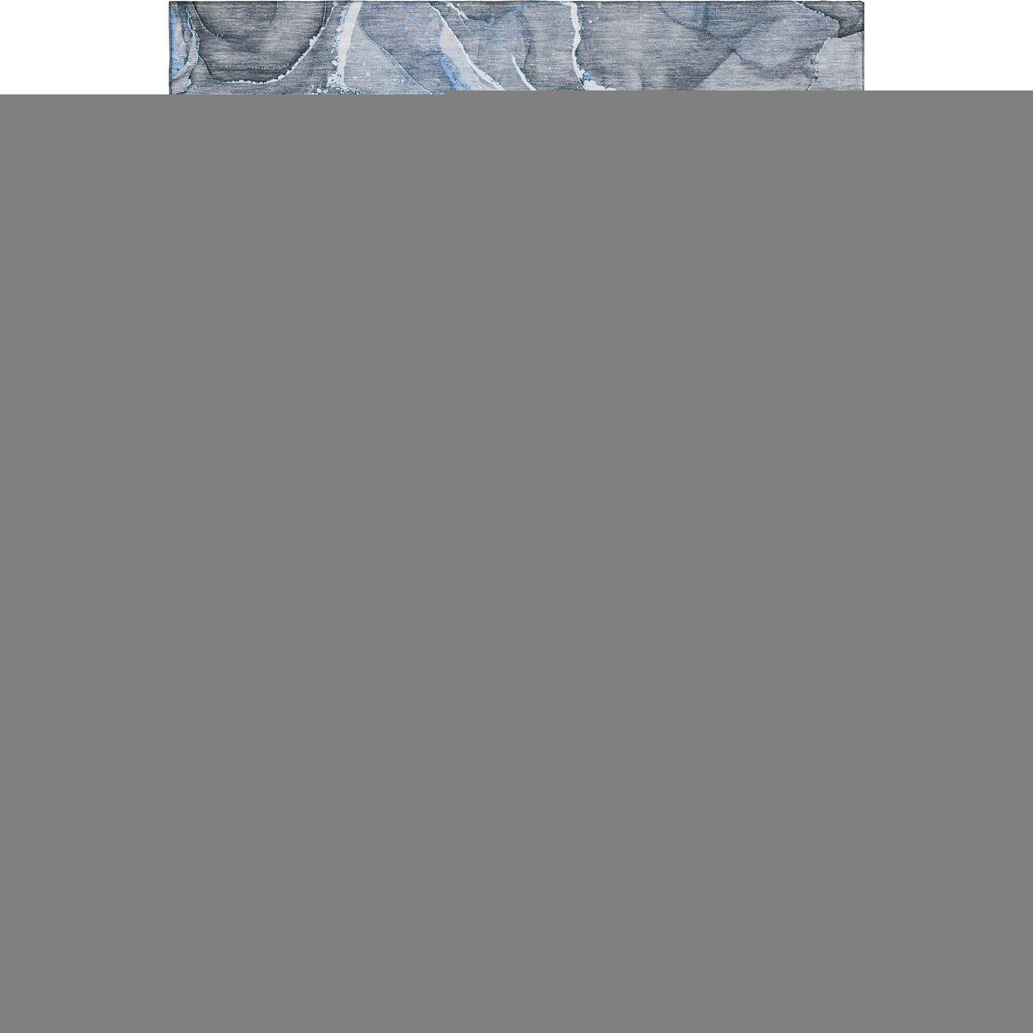 9' X 12' Blue And Ivory Abstract Washable Area Rug With UV Protection - HomeRoots - Flyclothing LLC