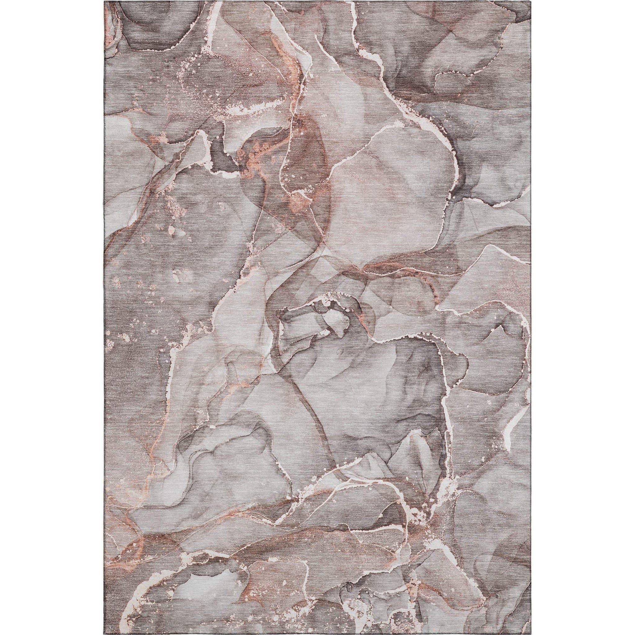 3' X 5' Gray And Ivory Abstract Washable Area Rug With UV Protection - HomeRoots - Flyclothing LLC