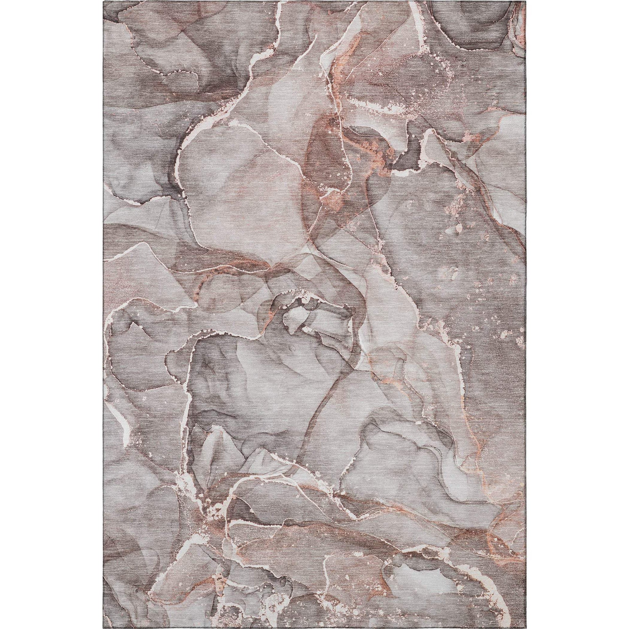 3' X 5' Gray And Ivory Abstract Washable Area Rug With UV Protection - HomeRoots - Flyclothing LLC