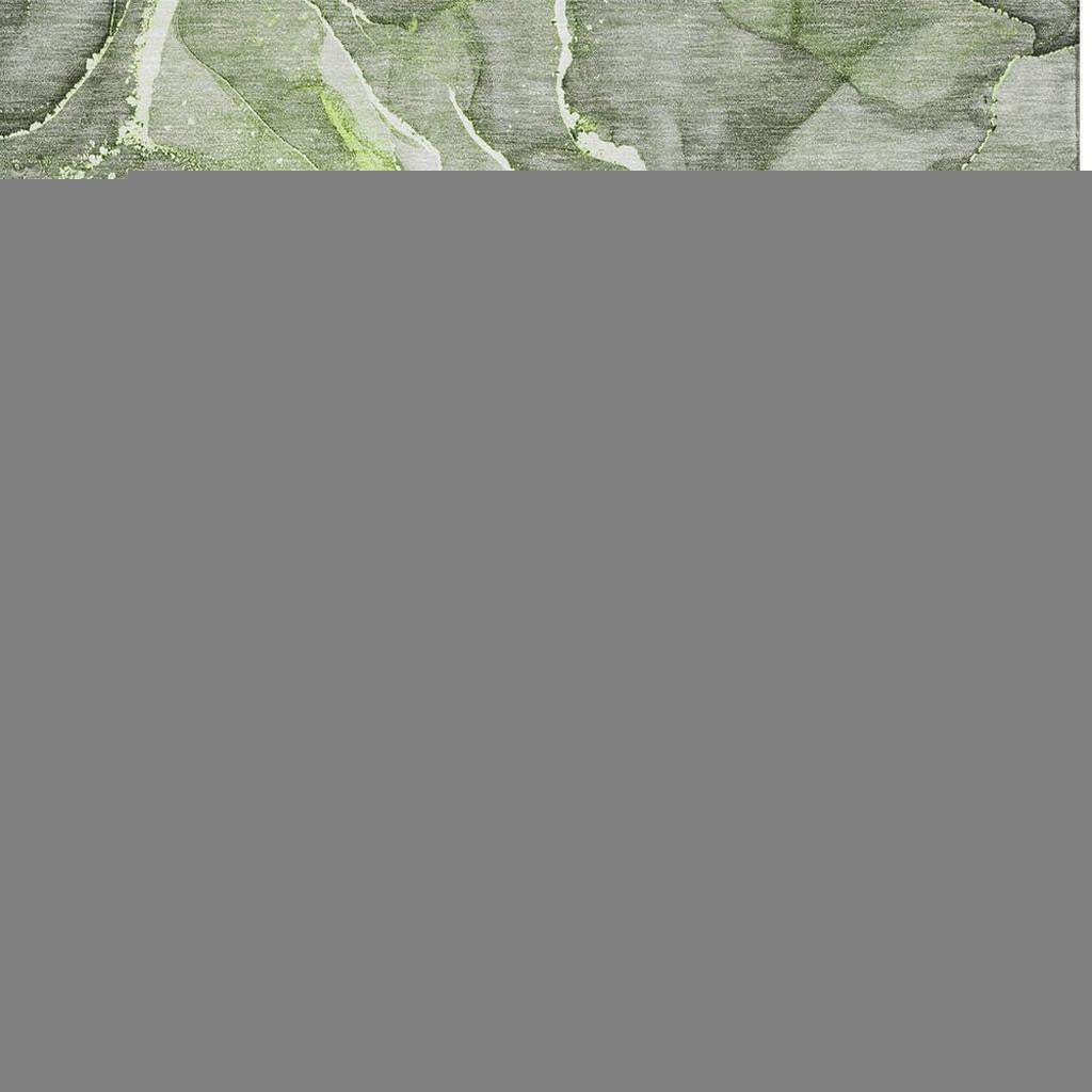 3' X 5' Green And Ivory Abstract Washable Area Rug With UV Protection - HomeRoots - Flyclothing LLC