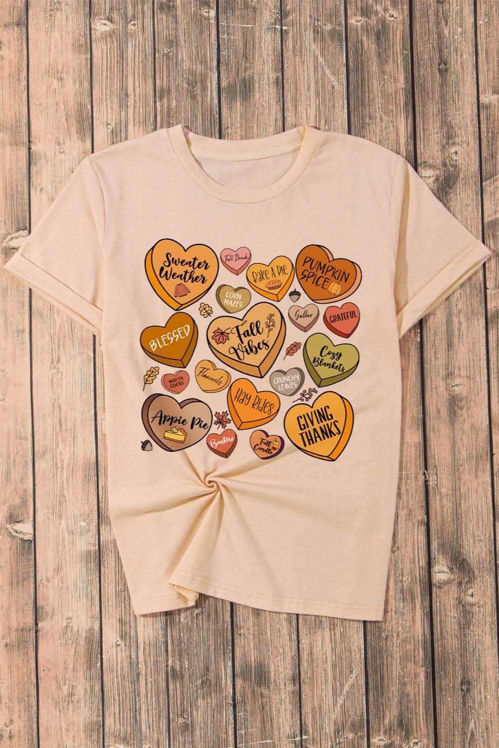 Heart Graphic Round Neck Short Sleeve T-Shirt - Trendsi - Flyclothing LLC