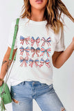 Bow Graphic Round Neck Short Sleeve T-Shirt - Trendsi - Flyclothing LLC