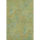 3' X 5' Fern Green And Blue Paisley Washable Area Rug With UV Protection - HomeRoots - Flyclothing LLC