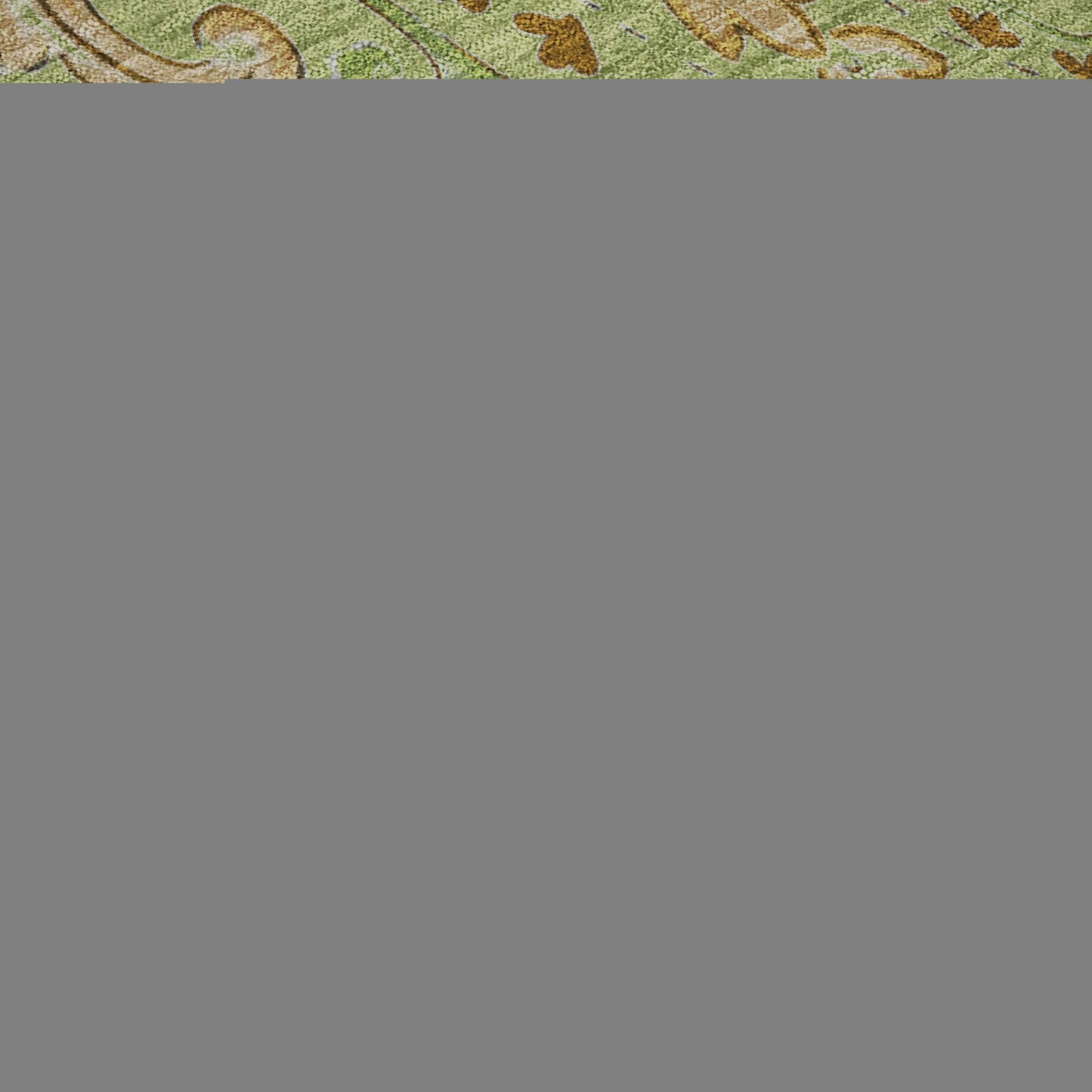 8' X 10' Fern Green And Blue Paisley Washable Area Rug With UV Protection - HomeRoots - Flyclothing LLC