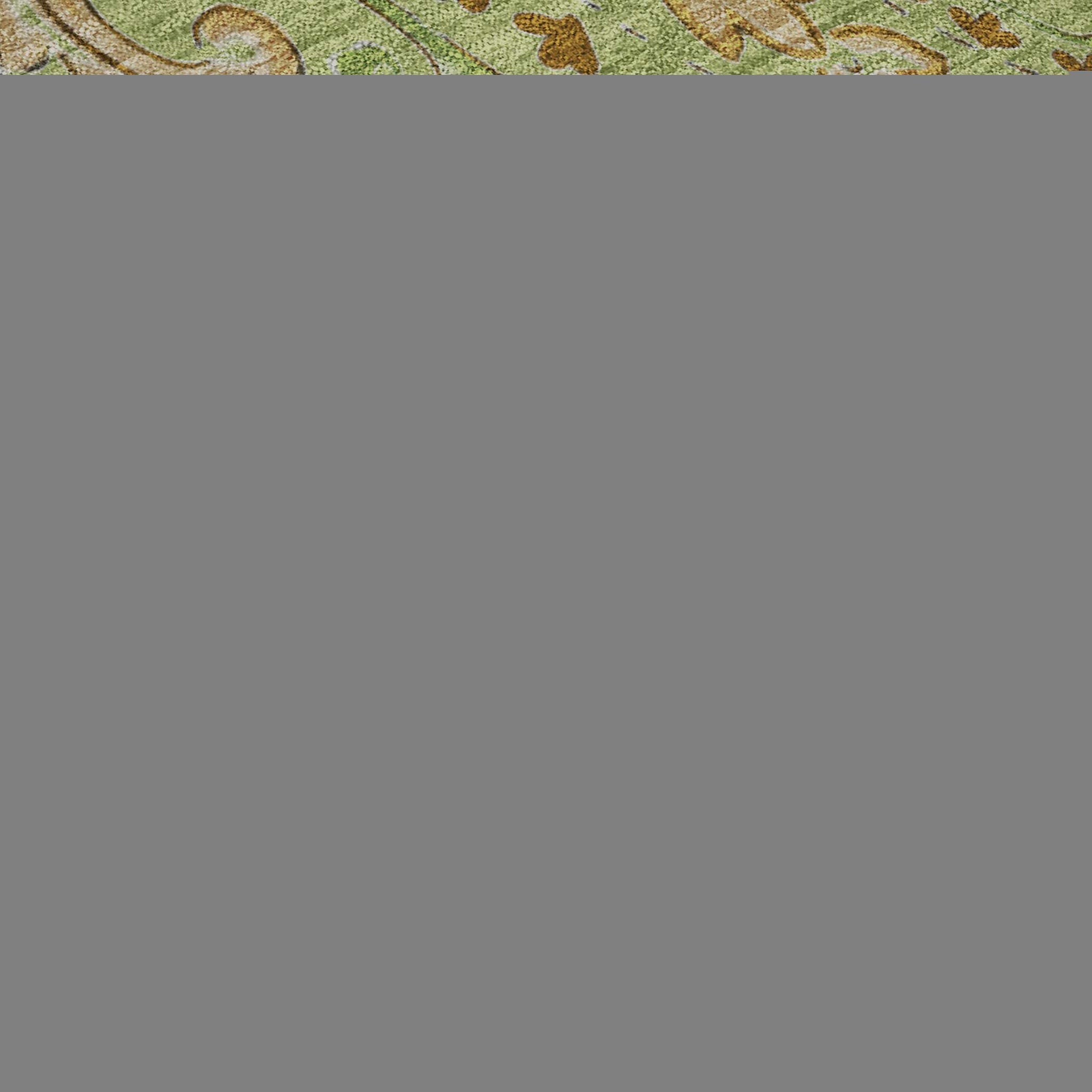 10' X 14' Fern Green And Blue Paisley Washable Area Rug With UV Protection - HomeRoots - Flyclothing LLC