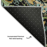5' X 8' Black Blue And Green Paisley Washable Area Rug With UV Protection - HomeRoots - Flyclothing LLC
