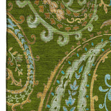 3' X 5' Green And Blue Paisley Washable Area Rug With UV Protection - HomeRoots - Flyclothing LLC