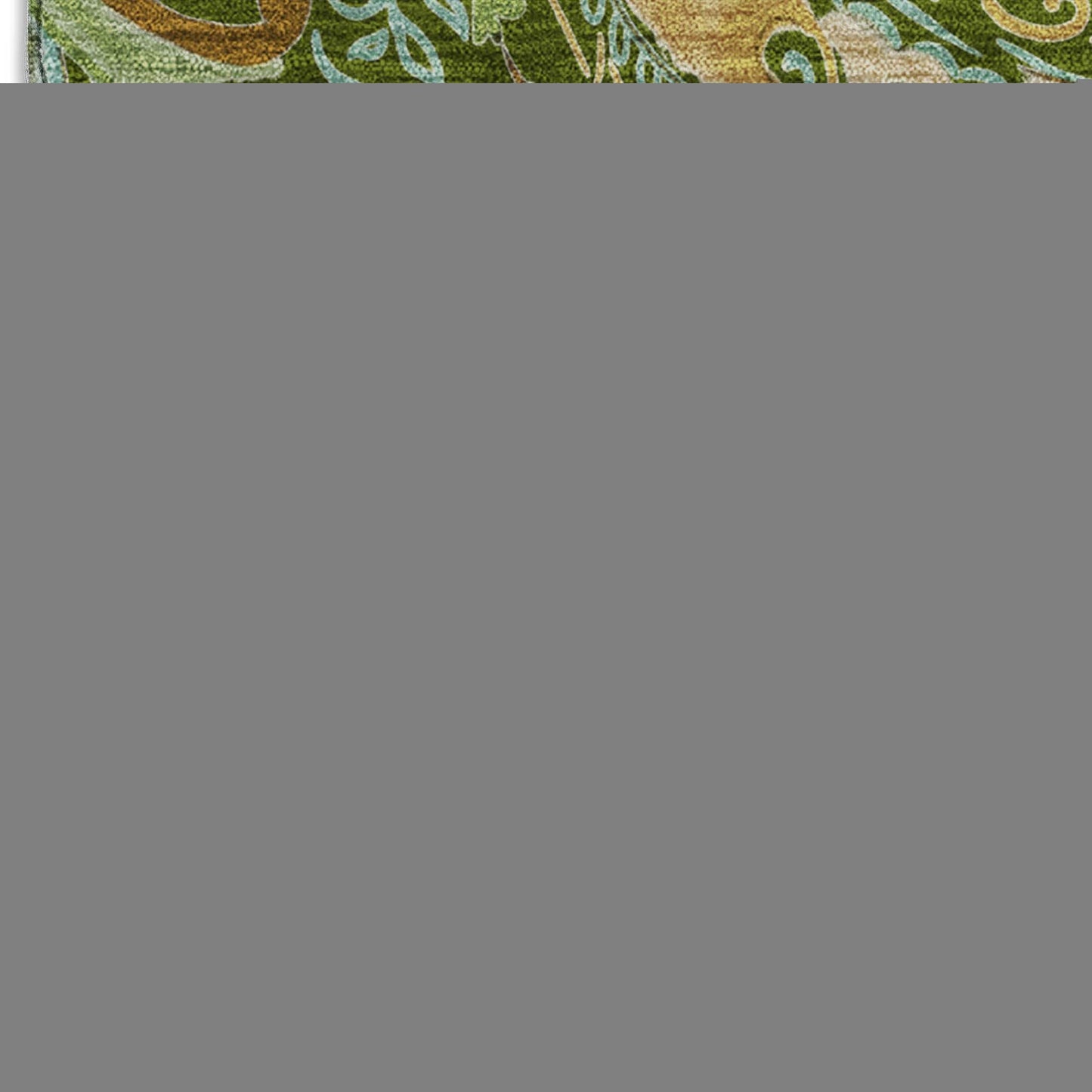 8' Green And Blue Paisley Washable Round Rug With UV Protection - HomeRoots - Flyclothing LLC