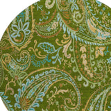 8' Green And Blue Paisley Washable Round Rug With UV Protection - HomeRoots - Flyclothing LLC