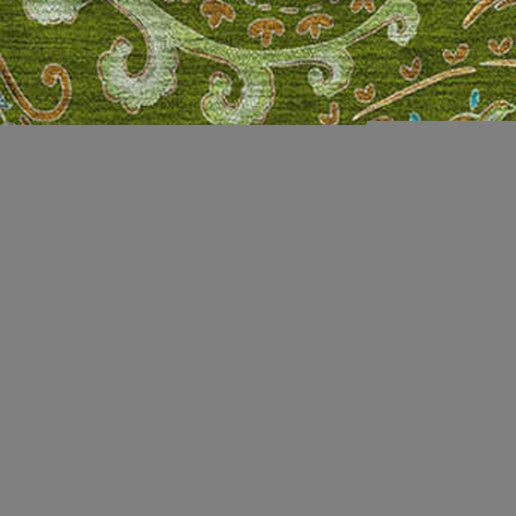 8' X 10' Green And Blue Paisley Washable Area Rug With UV Protection - HomeRoots - Flyclothing LLC