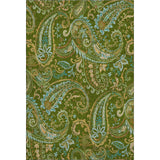 10' X 14' Green And Blue Paisley Washable Area Rug With UV Protection - HomeRoots - Flyclothing LLC