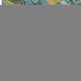 8' Navy Blue Green And Gold Paisley Distressed Washable Round Rug With UV Protection - HomeRoots - Flyclothing LLC