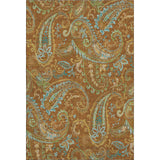 9' X 12' Rust Blue And Green Paisley Washable Area Rug With UV Protection - HomeRoots - Flyclothing LLC