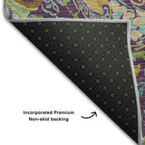 3' X 5' Purple Green And Blue Paisley Distressed Washable Area Rug With UV Protection - HomeRoots - Flyclothing LLC