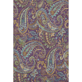 8' X 10' Purple Green And Blue Paisley Washable Area Rug With UV Protection - HomeRoots - Flyclothing LLC