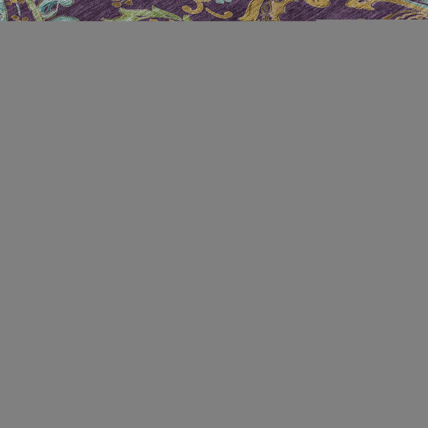 9' X 12' Purple Green And Blue Paisley Washable Area Rug With UV Protection - HomeRoots - Flyclothing LLC
