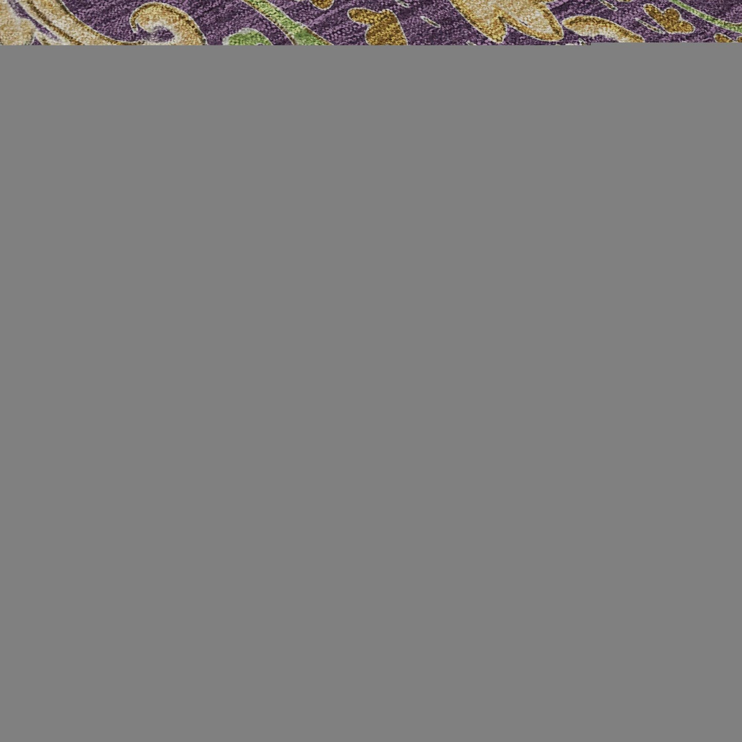 9' X 12' Purple Green And Blue Paisley Washable Area Rug With UV Protection - HomeRoots - Flyclothing LLC