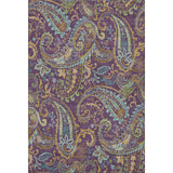 9' X 12' Purple Green And Blue Paisley Washable Area Rug With UV Protection - HomeRoots - Flyclothing LLC