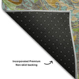 8' X 10' Taupe Green And Blue Paisley Distressed Washable Area Rug With UV Protection - HomeRoots - Flyclothing LLC