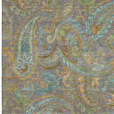 8' X 10' Taupe Green And Blue Paisley Distressed Washable Area Rug With UV Protection - HomeRoots - Flyclothing LLC