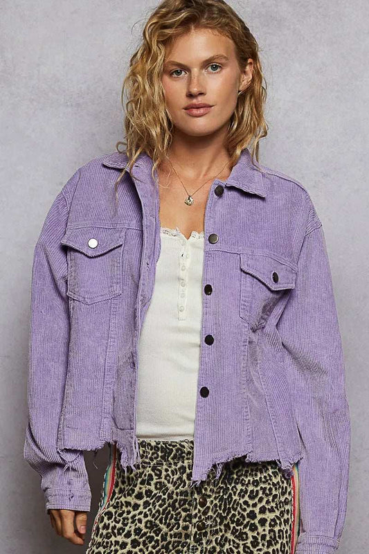 POL Button Down Corduroy Trucker Jacket - Trendsi - Flyclothing LLC