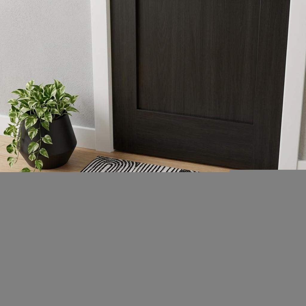 3' X 5' Black And Ivory Geometric Distressed Washable Area Rug With UV Protection - HomeRoots - Flyclothing LLC