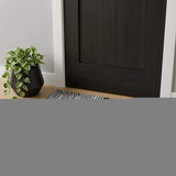 3' X 5' Black And Ivory Geometric Distressed Washable Area Rug With UV Protection - HomeRoots - Flyclothing LLC