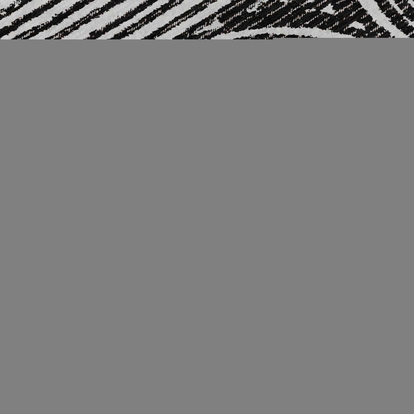 3' X 5' Black And Ivory Geometric Distressed Washable Area Rug With UV Protection - HomeRoots - Flyclothing LLC