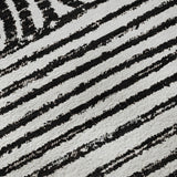 3' X 5' Black And Ivory Geometric Distressed Washable Area Rug With UV Protection - HomeRoots - Flyclothing LLC