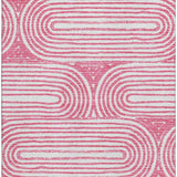 8' X 10' Blush And Ivory Geometric Distressed Washable Area Rug With UV Protection - HomeRoots - Flyclothing LLC