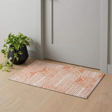 3' X 5' Salmon And Ivory Geometric Washable Area Rug With UV Protection - HomeRoots - Flyclothing LLC
