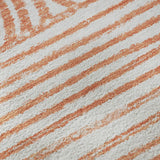 8' X 10' Salmon And Ivory Geometric Distressed Washable Area Rug With UV Protection - HomeRoots - Flyclothing LLC