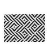 3' X 5' Black And Ivory Geometric Washable Area Rug With UV Protection - HomeRoots - Flyclothing LLC
