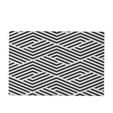 8' X 10' Black And Ivory Geometric Washable Area Rug With UV Protection - HomeRoots - Flyclothing LLC