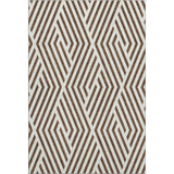 3' X 5' Brown And Ivory Geometric Washable Area Rug With UV Protection - HomeRoots - Flyclothing LLC