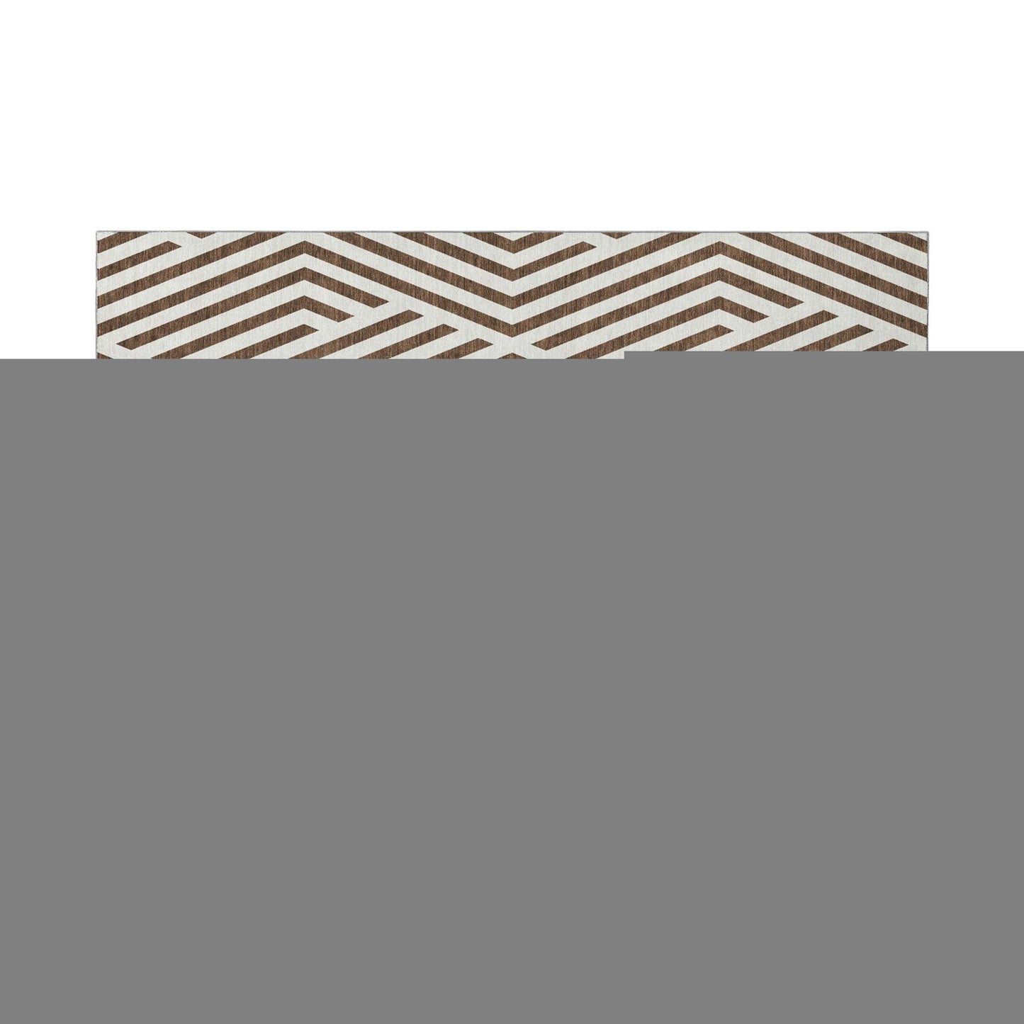 5' X 8' Brown And Ivory Geometric Washable Area Rug With UV Protection - HomeRoots - Flyclothing LLC