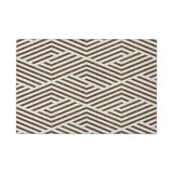 10' X 14' Brown And Ivory Geometric Washable Area Rug With UV Protection - HomeRoots - Flyclothing LLC