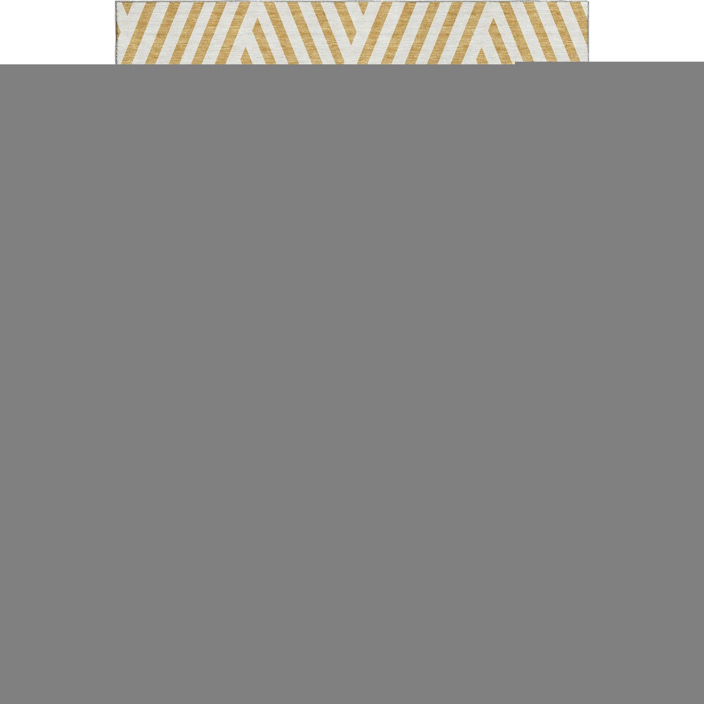 9' X 12' Gold And Ivory Geometric Washable Area Rug With UV Protection - HomeRoots - Flyclothing LLC