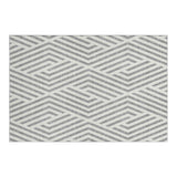 3' X 5' Gray And Ivory Geometric Washable Area Rug With UV Protection - HomeRoots - Flyclothing LLC
