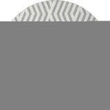 8' Gray And Ivory Geometric Washable Round Rug With UV Protection - HomeRoots - Flyclothing LLC