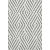 9' X 12' Gray And Ivory Geometric Washable Area Rug With UV Protection - HomeRoots - Flyclothing LLC