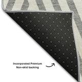 9' X 12' Gray And Ivory Geometric Washable Area Rug With UV Protection - HomeRoots - Flyclothing LLC
