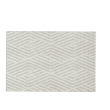 3' X 5' Ivory And Beige Geometric Washable Area Rug With UV Protection - HomeRoots - Flyclothing LLC
