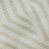 8' Ivory And Beige Geometric Washable Round Rug With UV Protection - HomeRoots - Flyclothing LLC