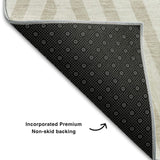 8' X 10' Ivory And Beige Geometric Washable Area Rug With UV Protection - HomeRoots - Flyclothing LLC