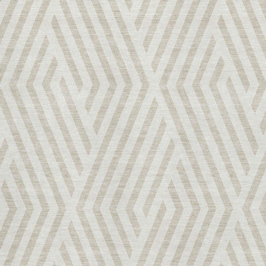 8' X 10' Ivory And Beige Geometric Washable Area Rug With UV Protection - HomeRoots - Flyclothing LLC