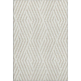 9' X 12' Ivory And Beige Geometric Washable Area Rug With UV Protection - HomeRoots - Flyclothing LLC