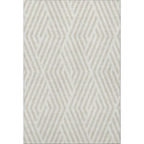 9' X 12' Ivory And Beige Geometric Washable Area Rug With UV Protection - HomeRoots - Flyclothing LLC